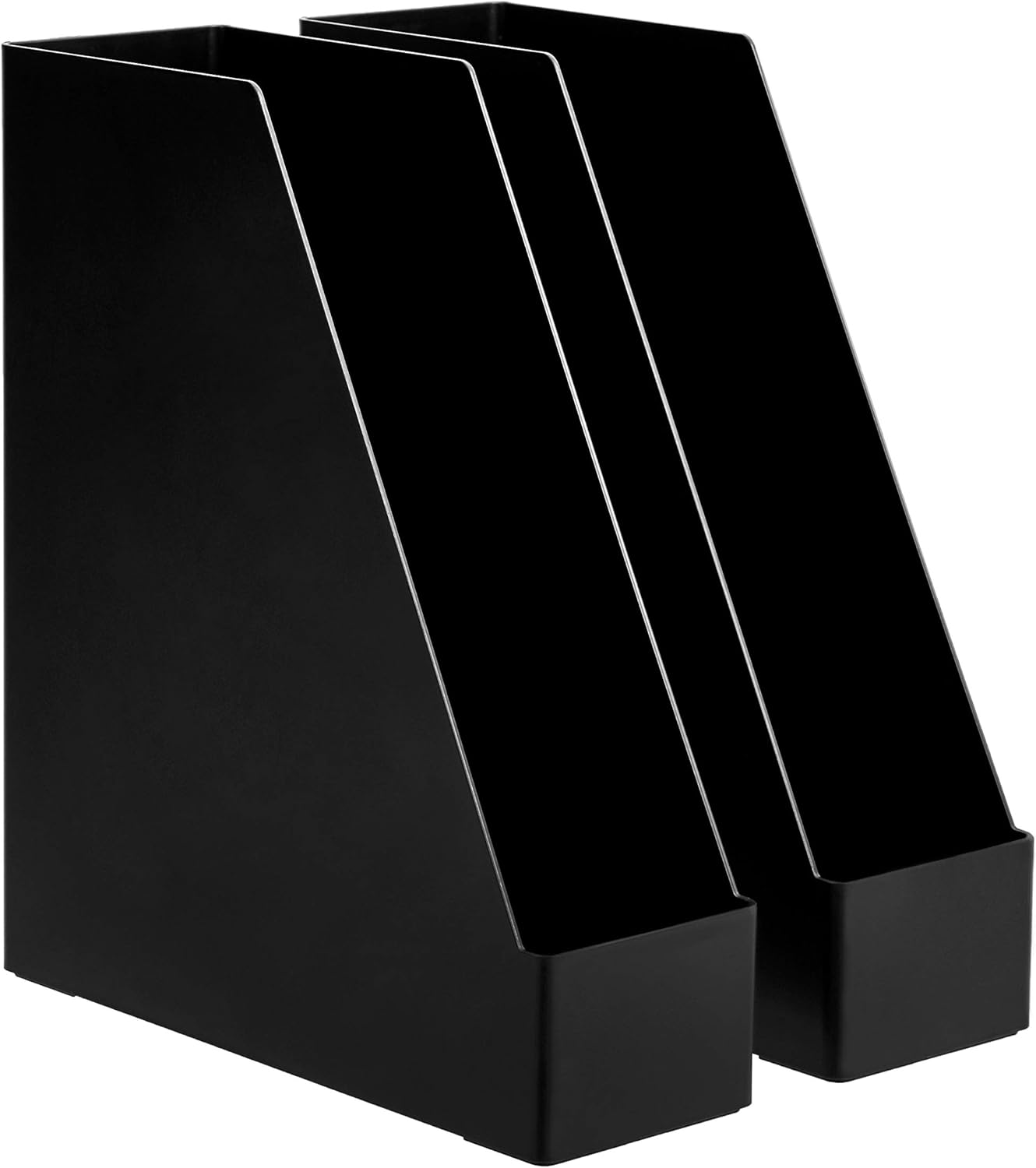 Transformez votre bureau avec les range-revues Amazon Basics en plastique : Lot de 2 noir parfait pour l'organisation!
