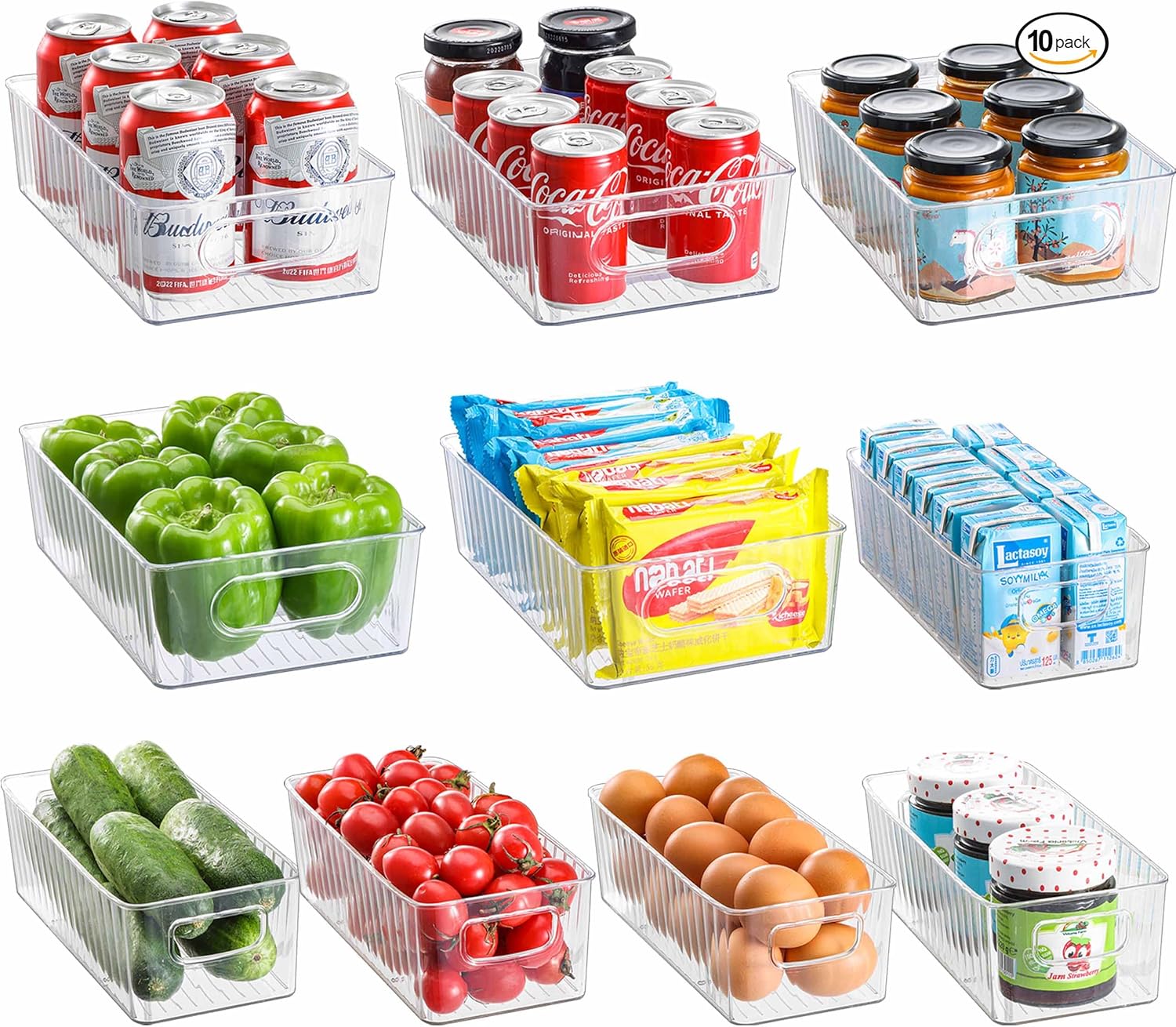 Transformez Votre Réfrigérateur avec le HNNJCK Rangement Frigo Transparent : 10 Boîtes Organisatrices Essentielles !
